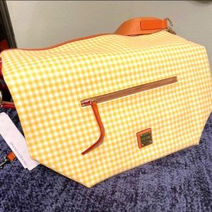 Doomey and bourke/ yellow plaid/ large tote bag